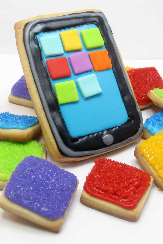 How to make iPad cookies, a fun food gift idea for your favorite screen-lover.